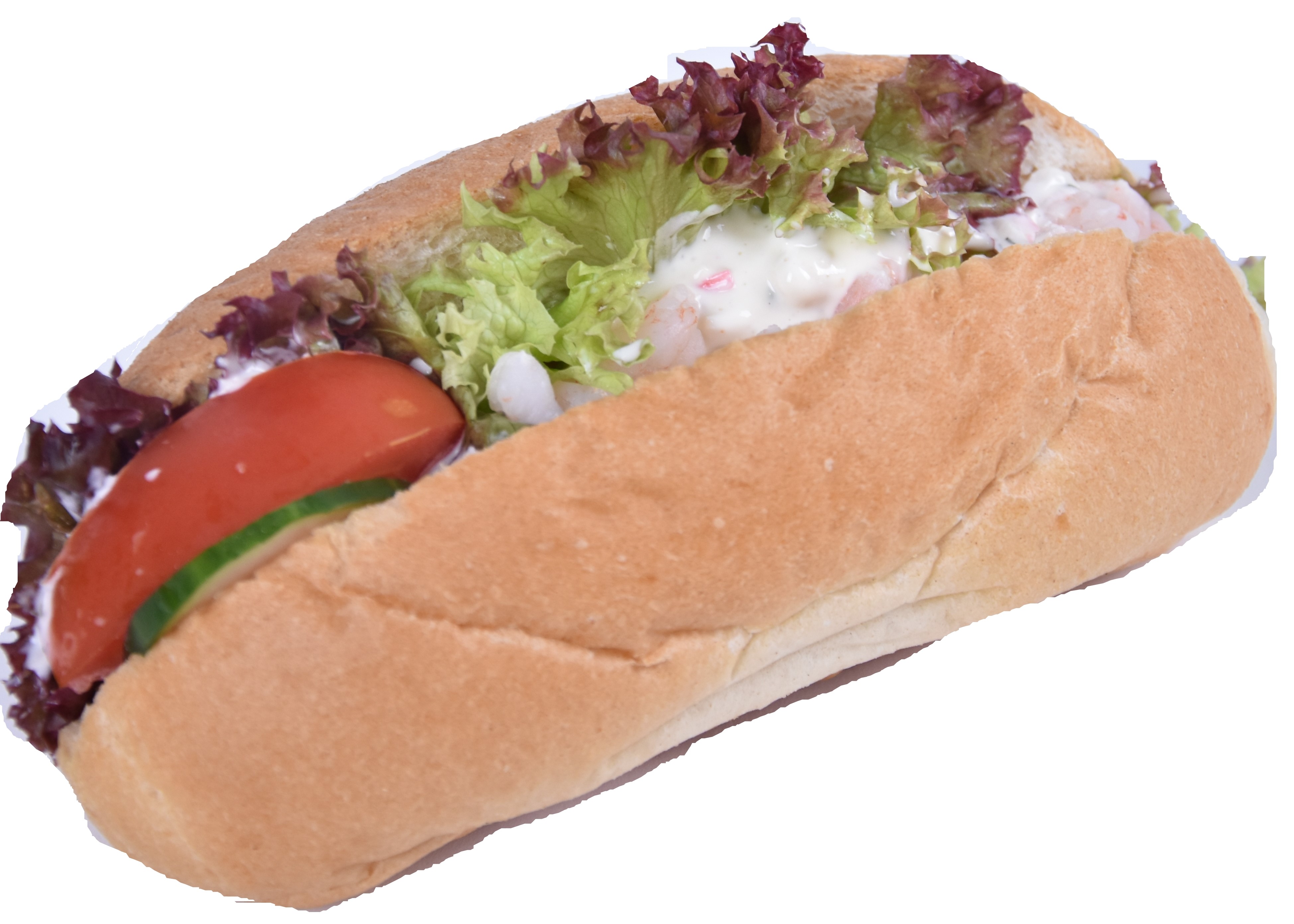 Liten baguette med räkor & ishavsröra